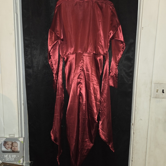 Pressed ATL Elegant Red Satin Dress - Picture 2 of 4